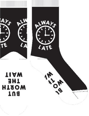 SOCKS ALWAYS LATE