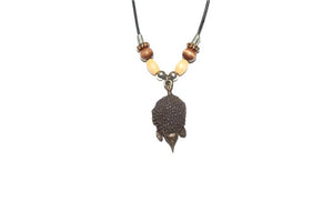 Necklace Echidna & Wooden Beads