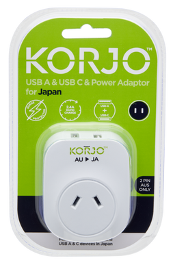 Korjo USB A+C & Power Adaptor for Japan - USBACJA