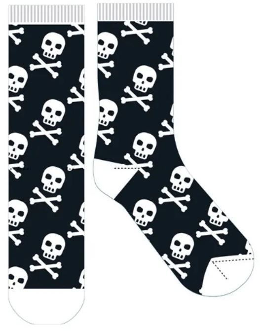 Novelty Fun Socks - Glow in the Dark - Skull