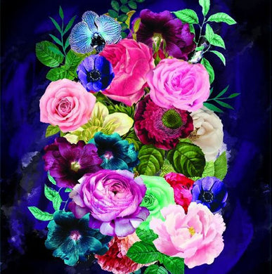 Diamond Art Kit - Floral 40 x 50cm - Creative Arts & Crafts