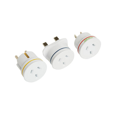 Korjo Outbound Travel Adaptor Plug Set for Europe/UK/USA - KASET