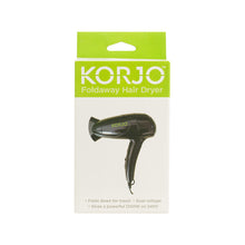 Load image into Gallery viewer, Korjo Foldaway Lightweight Hair Dryer - Dual Voltage Perfect for Travel &amp; Home - HD80
