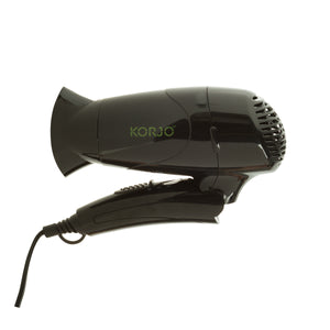 Korjo Foldaway Lightweight Hair Dryer - Dual Voltage Perfect for Travel & Home - HD80