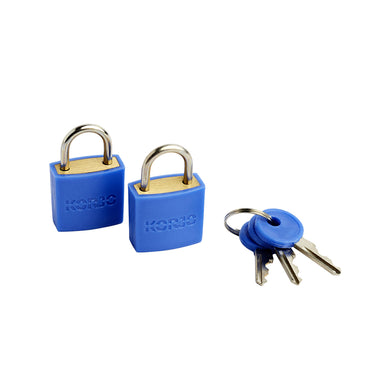 Korjo Travel Coloured Security Luggage Lock Duo Pack Keyed 20mm - LLC20