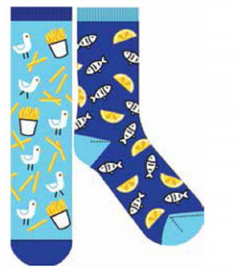 Novelty Fun Socks - Latest Craze in Socks! Odd Fish & Chips