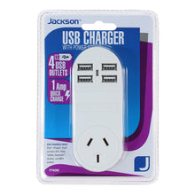 Load image into Gallery viewer, Jackson Outlet Power Adapter with 4 USB Charging Ports - PT4USB
