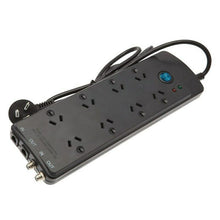 Load image into Gallery viewer, Jackson 8 Outlet Home Theatre Powerboard ,Surge Protected, Coax &amp; Data Outlets - PT8012
