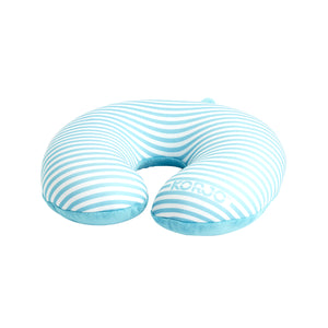 Korjo Squinchy Travel Pillow Striped - Blue- SQ006BLU. Ideal for Any Trip