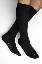 Load image into Gallery viewer, Korjo Compression Travel Socks Large One Pair - Black - TSOXL
