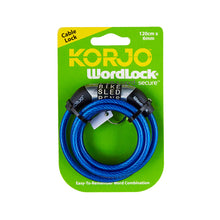 Load image into Gallery viewer, Korjo Wordlock Combination Mini Cable Lock  - WLMCL
