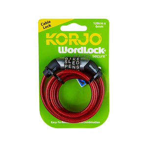 Korjo Wordlock Combination Mini Cable Lock  - WLMCL