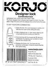 Load image into Gallery viewer, Korjo Travel Designer Combination Luggage Lock - DL24
