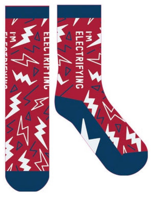 Novelty Fun Socks - Glow in the Dark - I'm Electrifying