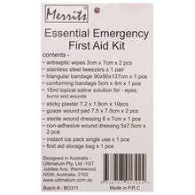 Load image into Gallery viewer, Merrits Essential Emergency First Aid Kit 23pce - Ideal for Travel
