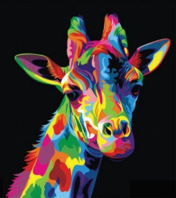 Diamond Art Kit - Colourful Giraffe 30 x 40cm - Creative Arts & Crafts