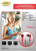 Load image into Gallery viewer, Krezt High Performance In-ear Headphones - Android Ph, iPOD, MP3, PC, iPhone
