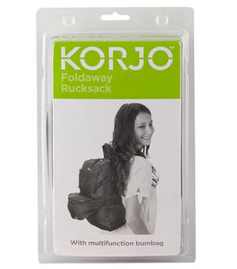 Korjo Foldaway Rucksack - Lightweight & Compact - RS08