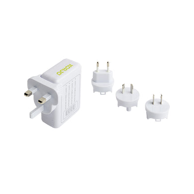 Korjo 4 Port Worldwide Travel Adaptor Set - USB04 - Charge Apple & Android Devices